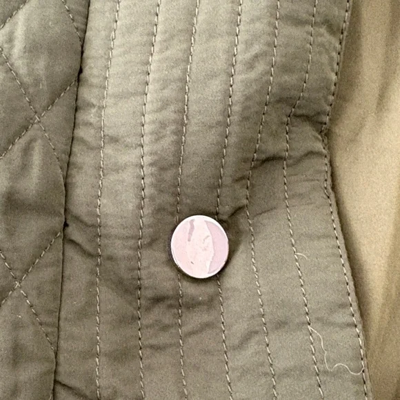 Aqua Olive Quilted Jacket - Picture 10 of 10